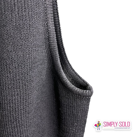 St. John Basics Women's Tank Top‎ Sleeveless Black Knit Cotton Scoop Neck Sz S - Picture 9 of 10